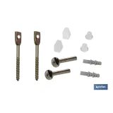 SET 2 PCS TORNILLOS HORIZONTALES FIJACIÓN INODORO 5 X 75 (PACK: 1 UDS) - Almacén de Ferretería Acor