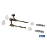 SET 2 PCS TORNILLOS HORIZONTALES FIJACIÓN INODORO 5 X 75 (PACK: 1 UDS) - Almacén de Ferretería Acor