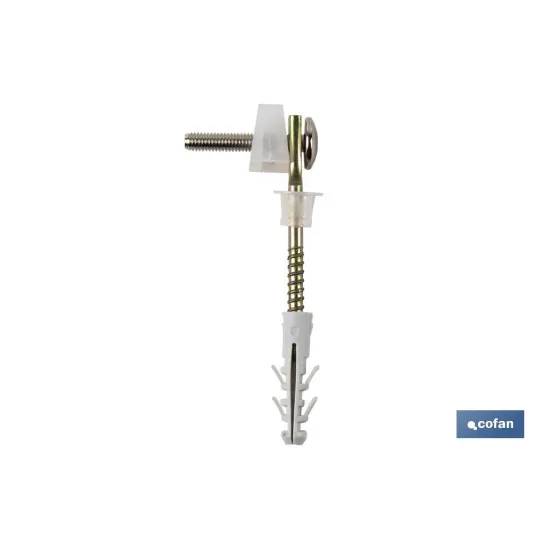 SET 2 PCS TORNILLOS HORIZONTALES FIJACIÓN INODORO 5 X 75 (PACK: 1 UDS) - Almacén de Ferretería Acor