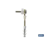 SET 2 PCS TORNILLOS HORIZONTALES FIJACIÓN INODORO 5 X 75 (PACK: 1 UDS) - Almacén de Ferretería Acor