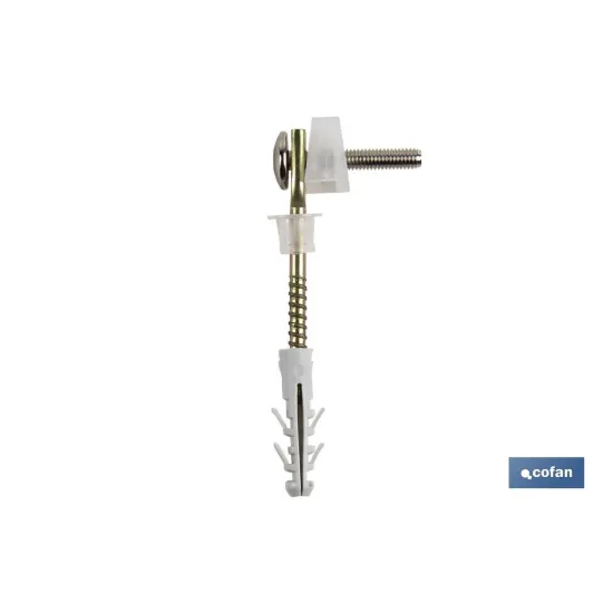 SET 2 PCS TORNILLOS HORIZONTALES FIJACIÓN INODORO 5 X 75 (PACK: 1 UDS) - Almacén de Ferretería Acor