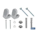 CONJUNTO TORNILLOS FIJACIÓN INODORO Y SOPORTE NYLON HORIZONTAL (PACK: 1 UDS) - Almacén de Ferretería Acor