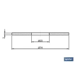 GOMA Ø23 x Ø74 x 3 MM CIERRE SIN CUELLO PARA DESCARGADOR CISTERNA BAJA (PACK: 10 UDS) - Almacén de Ferretería Acor