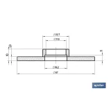 GOMA Ø19,2 x Ø67 x 3,5 MM CIERRE CON CUELLO PARA DESCARGADOR CISTERNA BAJA (PACK: 10 UDS) - Almacén de Ferretería Acor