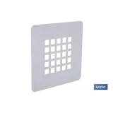 REJILLA DE DUCHA DE ACERO INOXIDABLE CEPILLADO 125 X 125 MM (PACK: 1 UDS) - Almacén de Ferretería Acor