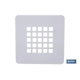 REJILLA DE DUCHA DE ACERO INOXIDABLE CEPILLADO 125 X 125 MM (PACK: 1 UDS) - Almacén de Ferretería Acor
