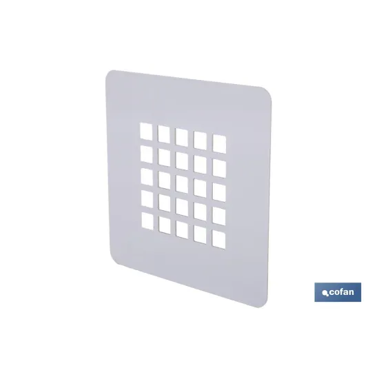 REJILLA DE DUCHA DE ACERO INOXIDABLE CEPILLADO 125 X 125 MM (PACK: 1 UDS) - Almacén de Ferretería Acor