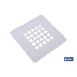 REJILLA DE DUCHA DE ACERO INOXIDABLE CEPILLADO 125 X 125 MM (PACK: 1 UDS) - Almacén de Ferretería Acor