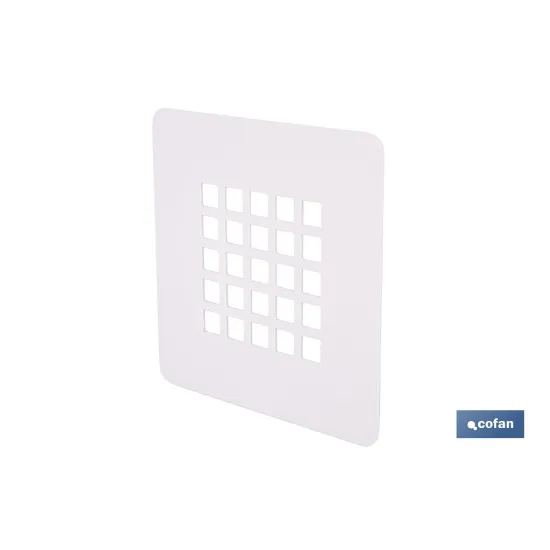 REJILLA DE DUCHA EN BLANCO MATE 125 X 125 MM (PACK: 1 UDS) - Almacén de Ferretería Acor