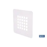REJILLA DE DUCHA EN BLANCO MATE 125 X 125 MM (PACK: 1 UDS) - Almacén de Ferretería Acor