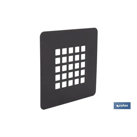 REJILLA DE DUCHA EN NEGRO MATE 125 X 125 MM (PACK: 1 UDS) - Almacén de Ferretería Acor