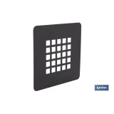 REJILLA DE DUCHA EN NEGRO MATE 125 X 125 MM (PACK: 1 UDS) - Almacén de Ferretería Acor
