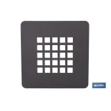REJILLA DE DUCHA EN NEGRO MATE 125 X 125 MM (PACK: 1 UDS) - Almacén de Ferretería Acor