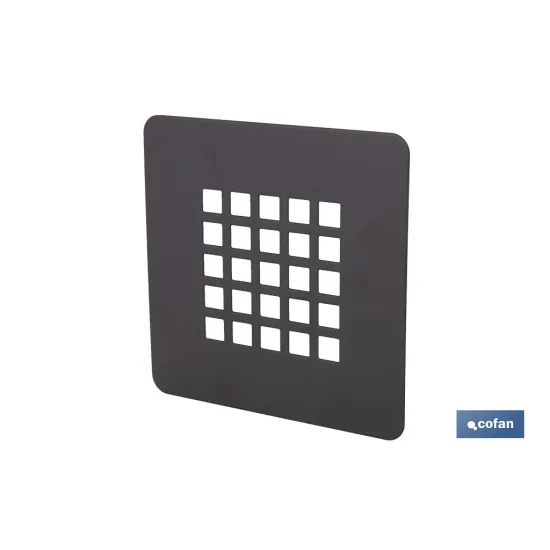 REJILLA DE DUCHA EN NEGRO MATE 125 X 125 MM (PACK: 1 UDS) - Almacén de Ferretería Acor