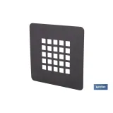 REJILLA DE DUCHA EN NEGRO MATE 125 X 125 MM (PACK: 1 UDS) - Almacén de Ferretería Acor