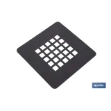 REJILLA DE DUCHA EN NEGRO MATE 125 X 125 MM (PACK: 1 UDS) - Almacén de Ferretería Acor