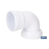 CODO ROSCA 1 1/2 CON VALONA Y TUERCA LOCA (PACK: 1 UDS) - Almacén de Ferretería Acor