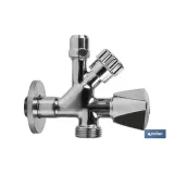 VÁLVULA DE ESCUADRA 1/2 x 3/4 x 3/8 MODELO COMBI (PACK: 1 UDS) - Almacén de Ferretería Acor