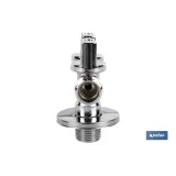 VÁLVULA DE ESCUADRA 1/2 x 1/2 x 3/8 DOBLE SALIDA (PACK: 1 UDS) - Almacén de Ferretería Acor