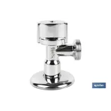 VÁLVULA DE ESCUADRA 1/2 x 3/4 VOLANTE GRANDE (PACK: 1 UDS) - Almacén de Ferretería Acor