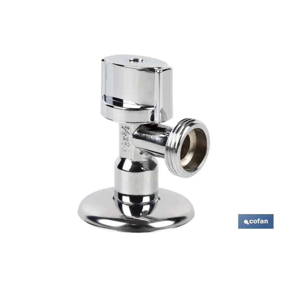VÁLVULA DE ESCUADRA 1/2 x 3/4 VOLANTE GRANDE (PACK: 1 UDS) - Almacén de Ferretería Acor