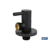 VÁLVULA DE ESCUADRA 1/2 x 1/2 MODELO LUX NEGRA (PACK: 1 UDS) - Almacén de Ferretería Acor