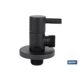 VÁLVULA DE ESCUADRA 1/2 x 1/2 MODELO LUX NEGRA (PACK: 1 UDS) - Almacén de Ferretería Acor