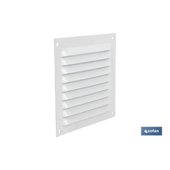 REJILLA DE VENTILACIÓN ALUMINIO BLANCO 10 X 10 CM venta unitaria (PACK: 1 UDS) - Almacén de Ferretería Acor