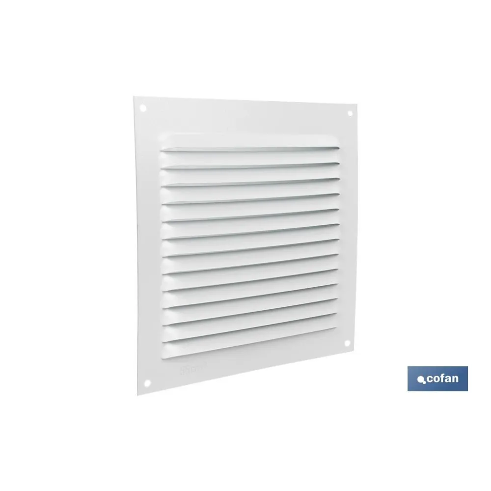 REJILLA DE VENTILACIÓN ALUMINIO BLANCO 15 X 15 CM venta unitaria (PACK: 1 UDS) - Almacén de Ferretería Acor