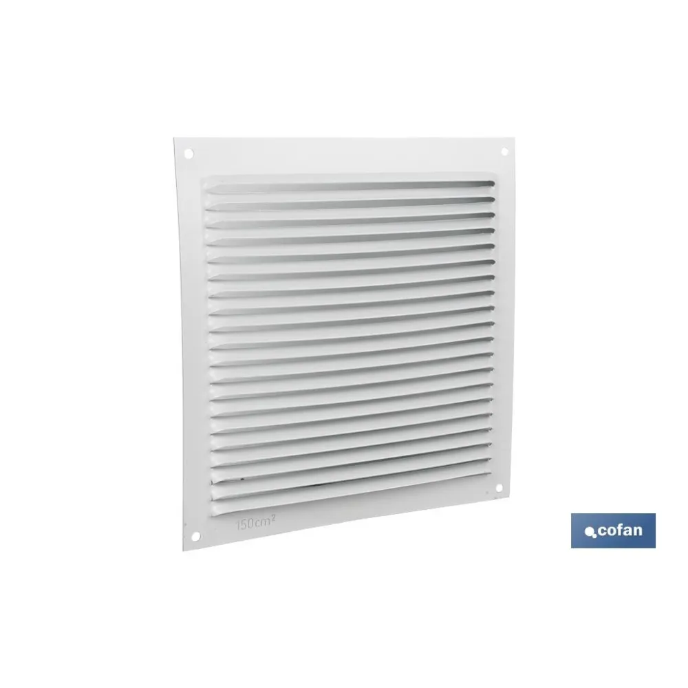 REJILLA DE VENTILACIÓN ALUMINIO BLANCO 17 X 17 CM (PACK: 5 UDS) - Almacén de Ferretería Acor