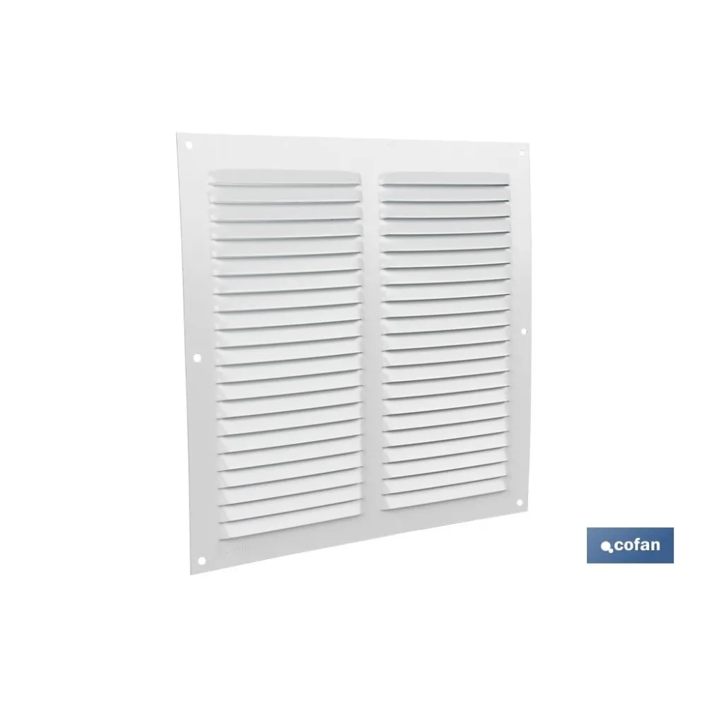 REJILLA DE VENTILACIÓN ALUMINIO BLANCO 25 X 25 CM venta unitaria (PACK: 1 UDS) - Almacén de Ferretería Acor