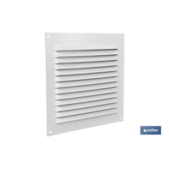 REJILLA DE VENTILACIÓN ALUMINIO BLANCO CON MOSQUITERA 15 X 15 CM (PACK: 5 UDS) - Almacén de Ferretería Acor