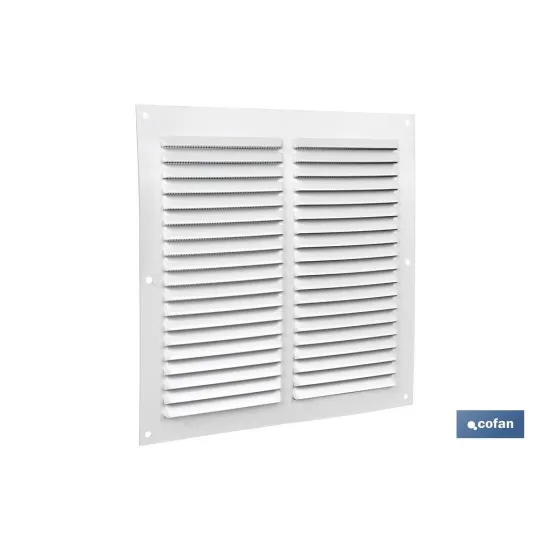REJILLA DE VENTILACIÓN ALUMINIO BLANCO CON MOSQUITERA 20 X 20 CM (PACK: 5 UDS) - Almacén de Ferretería Acor