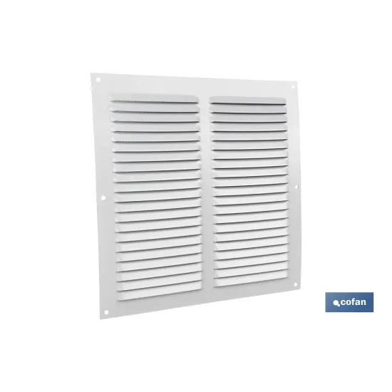 REJILLA DE VENTILACIÓN ALUMINIO BLANCO CON MOSQUITERA 25 X 25 CM (PACK: 5 UDS) - Almacén de Ferretería Acor