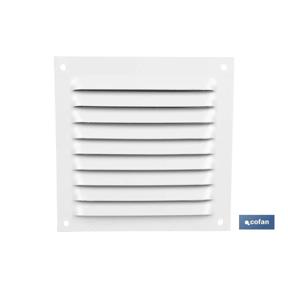 REJILLA DE VENTILACIÓN ALUMINIO BLANCO CON MOSQUITERA 30 X 30 CM (PACK: 5 UDS) - Almacén de Ferretería Acor