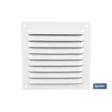 REJILLA DE VENTILACIÓN ALUMINIO BLANCO CON MOSQUITERA 30 X 30 CM venta unitaria (PACK: 1 UDS) - Almacén de Ferretería Acor
