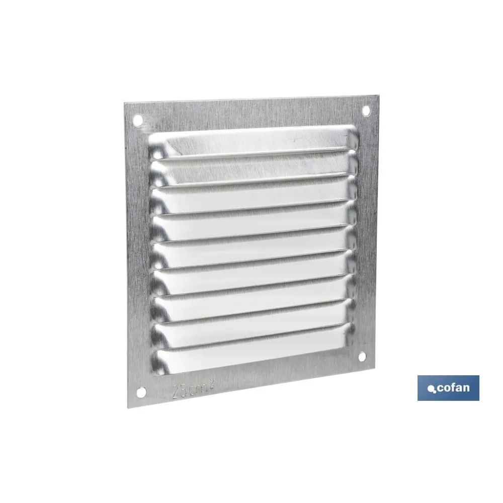 REJILLA DE VENTILACIÓN ALUMINIO 10 X 10 CM venta unitaria (PACK: 1 UDS) - Almacén de Ferretería Acor