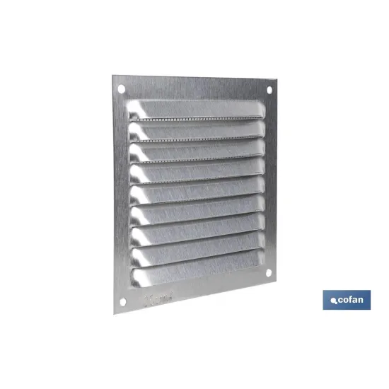 REJILLA DE VENTILACIÓN ALUMINIO CON MOSQUITERA 10 X 10 CM (PACK: 5 UDS) - Almacén de Ferretería Acor