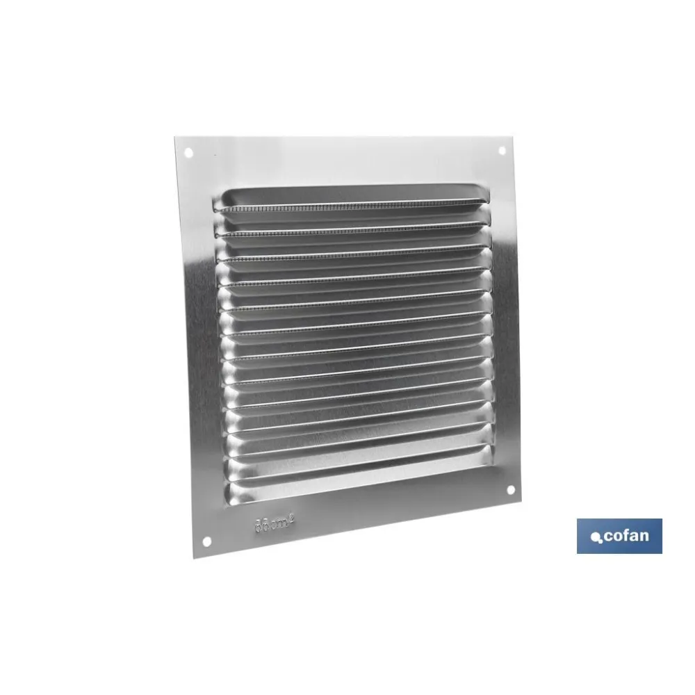 REJILLA DE VENTILACIÓN ALUMINIO CON MOSQUITERA 15 X 15 CM (PACK: 5 UDS) - Almacén de Ferretería Acor