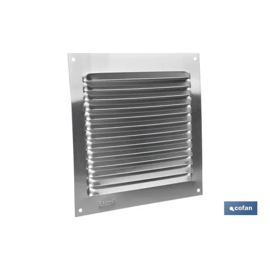 REJILLA DE VENTILACIÓN ALUMINIO CON MOSQUITERA 15 X 15 CM venta unitaria (PACK: 1 UDS) - Almacén de Ferretería Acor