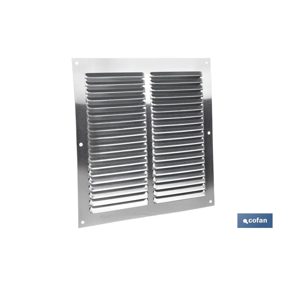 REJILLA DE VENTILACIÓN ALUMINIO CON MOSQUITERA 20 X 20 CM (PACK: 5 UDS) - Almacén de Ferretería Acor