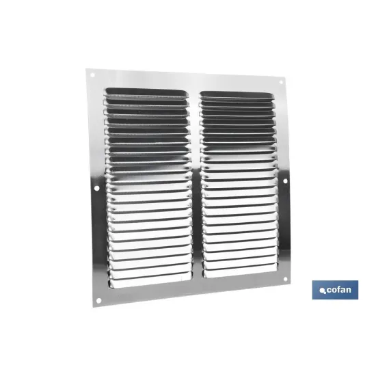 REJILLA DE VENTILACIÓN ALUMINIO CON MOSQUITERA 25 X 25 CM (PACK: 5 UDS) - Almacén de Ferretería Acor