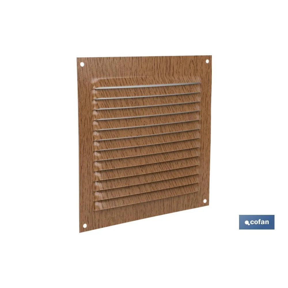 REJILLA DE VENTILACIÓN ALUMINIO MADERA 15 X 15 CM (PACK: 5 UDS) - Almacén de Ferretería Acor