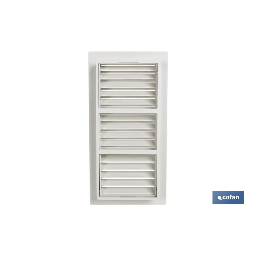 REJILLA DE VENTILACIÓN ABS PARA EMPOTRAR 13 X 26 CM (PACK: 5 UDS) - Almacén de Ferretería Acor