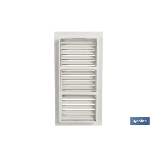 REJILLA DE VENTILACIÓN ABS PARA EMPOTRAR 13 X 26 CM venta unitaria (PACK: 1 UDS) - Almacén de Ferretería Acor