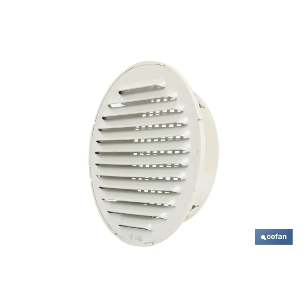 REJILLA DE VENTILACIÓN ALUMINIO-ABS BLANCO PARA EMPOTRAR A TUBO Ø12 CM (PACK: 5 UDS) - Almacén de Ferretería Acor