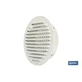 REJILLA DE VENTILACIÓN ALUMINIO-ABS BLANCO PARA EMPOTRAR A TUBO Ø12 CM venta unitaria (PACK: 1 - Almacén de Ferretería Acor