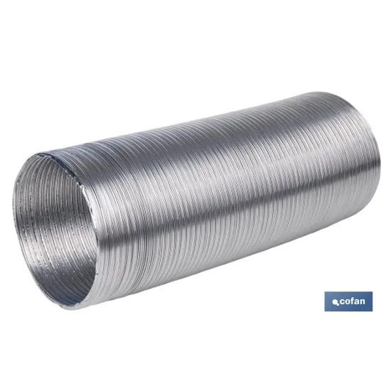 TUBO FLEXIBLE SEMIRRÍGIDO ALUMINIO Ø80 MM X 1,5 M (PACK: 1 UDS) - Almacén de Ferretería Acor