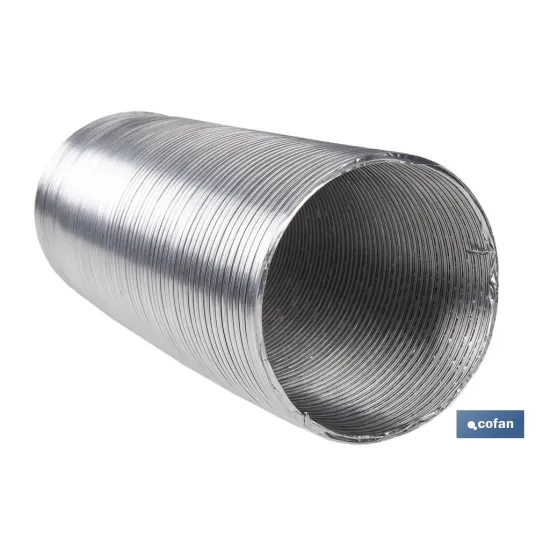 TUBO FLEXIBLE SEMIRRÍGIDO ALUMINIO Ø80 MM X 1,5 M (PACK: 1 UDS) - Almacén de Ferretería Acor