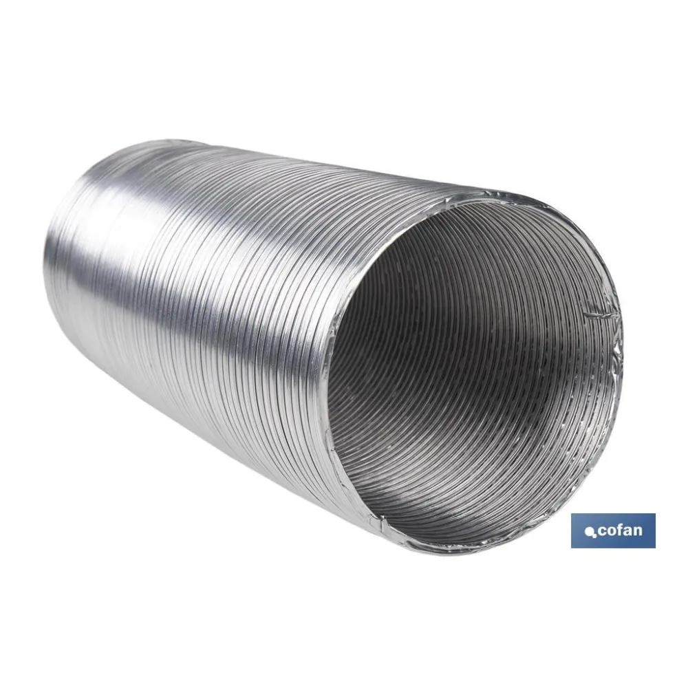 TUBO FLEXIBLE SEMIRRÍGIDO ALUMINIO Ø80 MM X 1,5 M (PACK: 1 UDS) - Almacén de Ferretería Acor